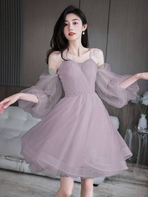 Cute Tulle Sweetheart Short Homecoming Dress