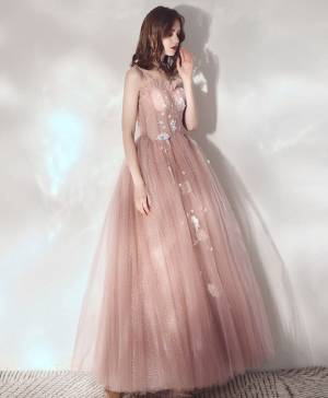 Pink Tulle Sweetheart Prom Sweet 16 Dress