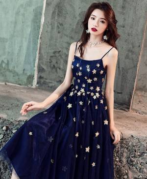 Blue Tulle Short/Mini Prom Homecoming Dress