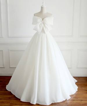 Sweetheart A Line Long White Chiffon Prom Formal Dress