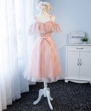 Pink Tulle Lace Sweetheart Short/Mini Prom Homecoming Dress
