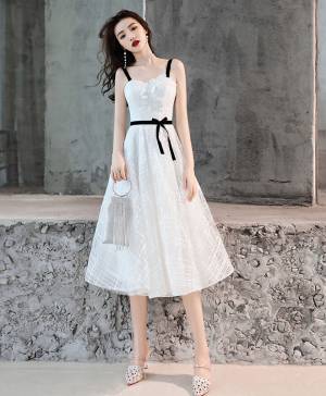 White Tulle Lace Short/Mini Prom Homecoming Dress