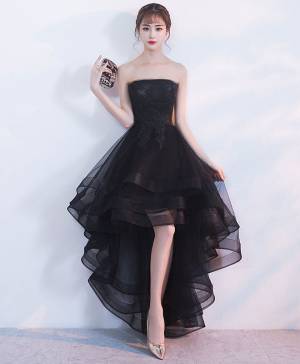 Black Tulle Lace Short/Mini Prom Homecoming Dress