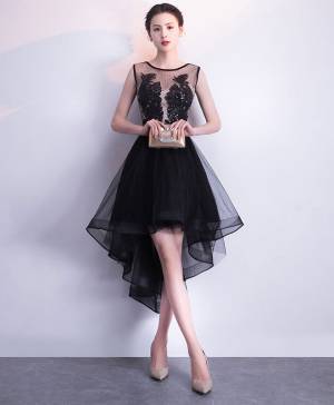 Black Tulle Short/Mini Prom Homecoming Dress