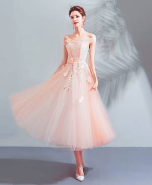 Pink Tulle Lace Short/Mini Prom Homecoming Dress