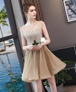 Lace Short/Mini Cute Prom Evening Dress