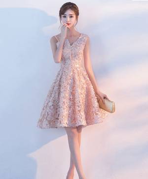 One Shoulder A-line Short/Mini Cute Prom Homecoming Dress