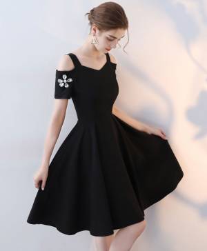 Black Short/Mini Cute Prom Party Dress