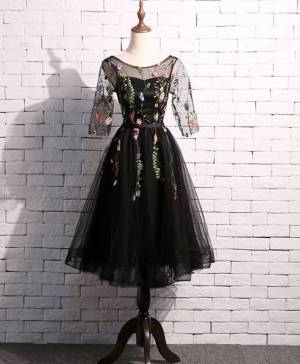 Black Tulle Short/Mini Prom Homecoming Dress