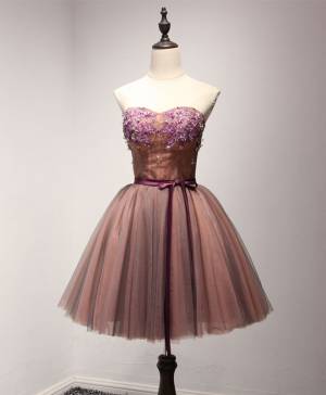 Tulle Lace Short/Mini Stylish Prom Formal Dress
