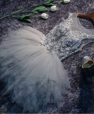 Cute Tulle Short/Mini Irregular Lace Prom Homecoming Dress